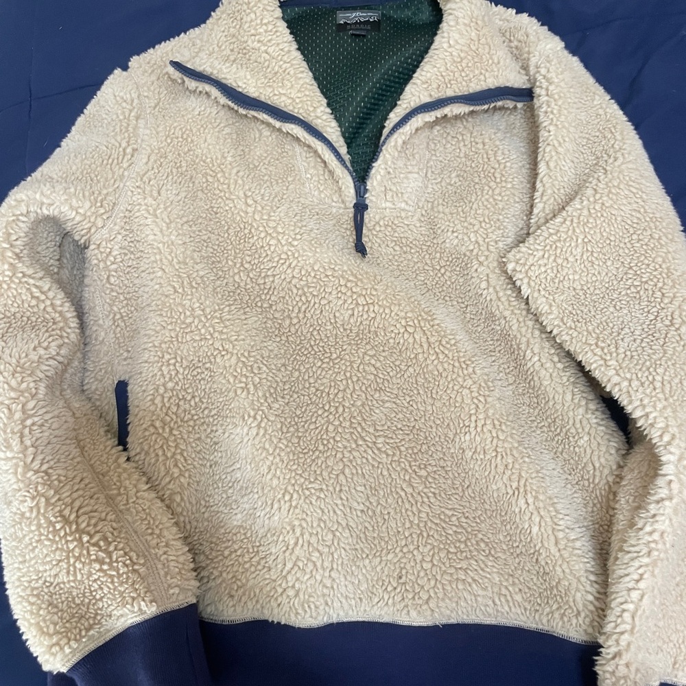 J. Crew Nordic Sherpa Fleece with Green Lining